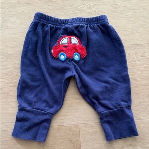 VINTAGE Navy Baby Pants with Red Car Applique
